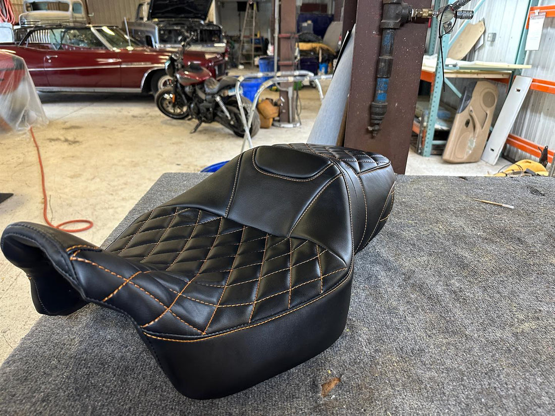 Custom Harley Touring Seat Build – Form, Function & Style | Atomic Cycle Works Garage
